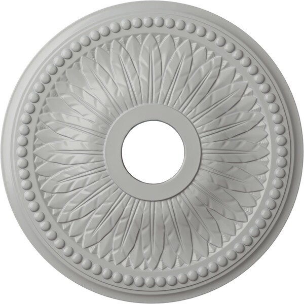 Ekena Millwork Bailey Ceiling Medallion (Fits Canopies up to 5 3/4"), Hnd-Painted Frost, 18"OD x 3 3/4"ID x 1 1/2"P CM18BIFRF - main